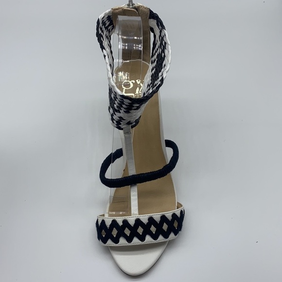 Gwen Stefani- GX Black & White Leather With String Accents Heels Size 7.5 - Picture 9 of 15